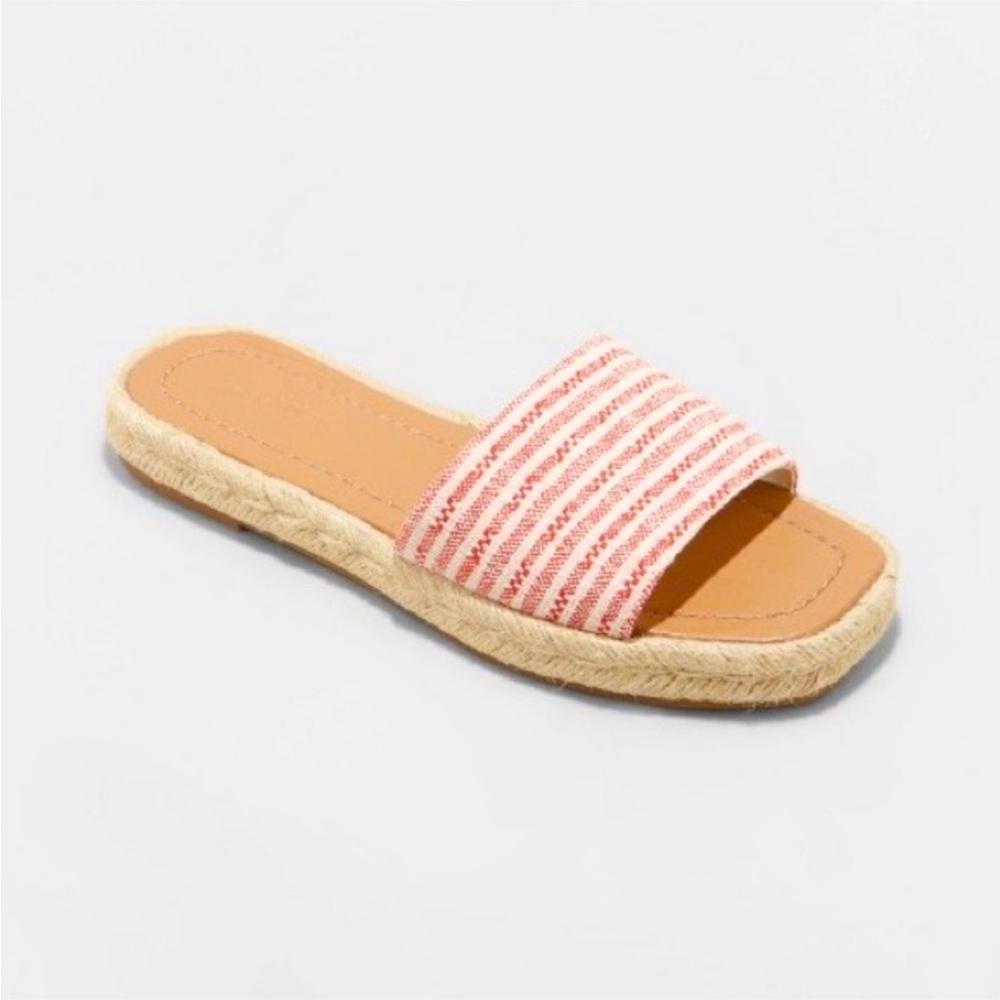 Women’s Maren square toe Espadrille slide sandals Universal Thread size 6 new